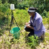 EEB graduate student Sudan Kariuki in the field.